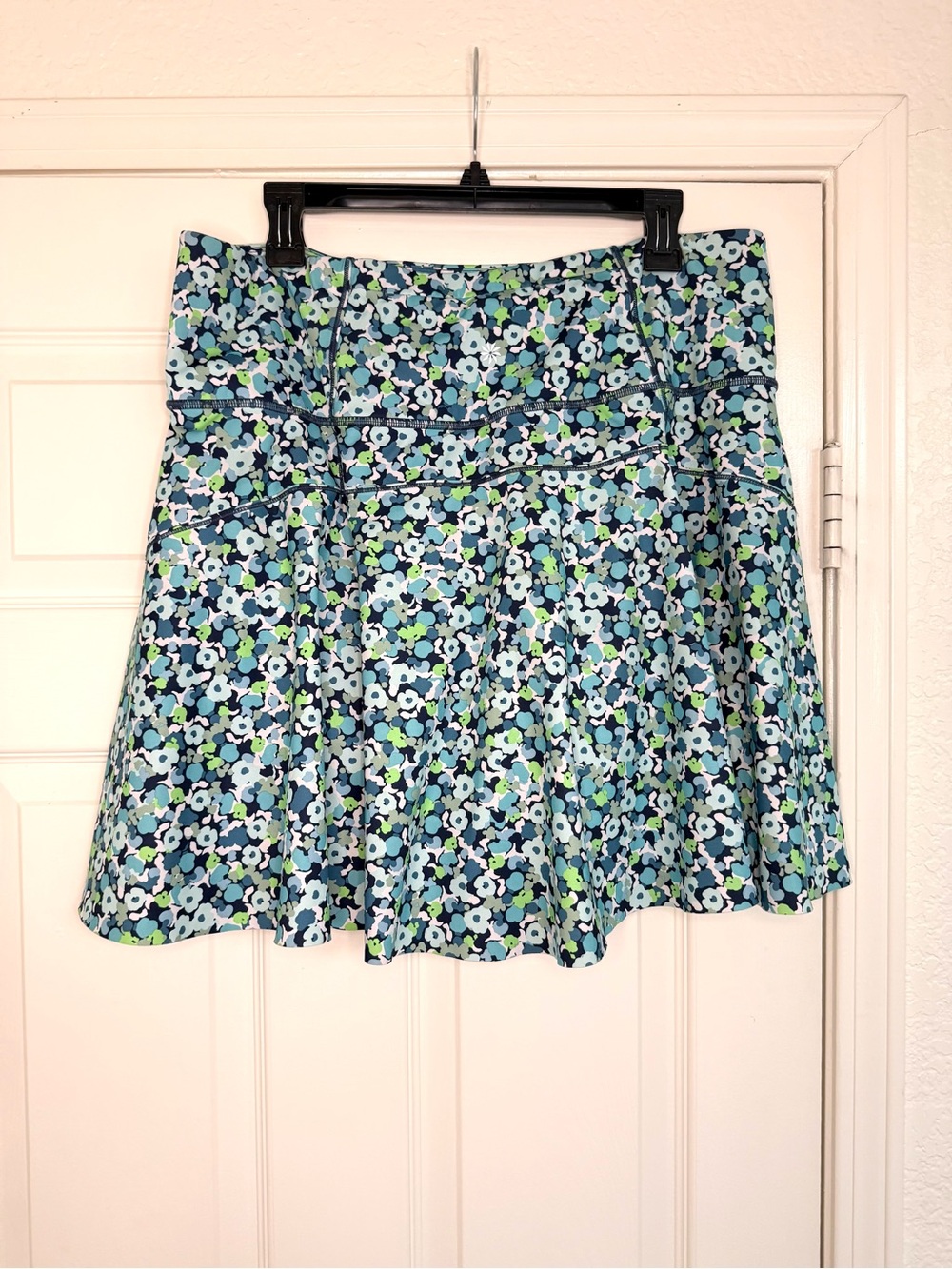 Athleta Golf Tennis Floral Skirt Blue Green White 1X - Picture 6 of 8